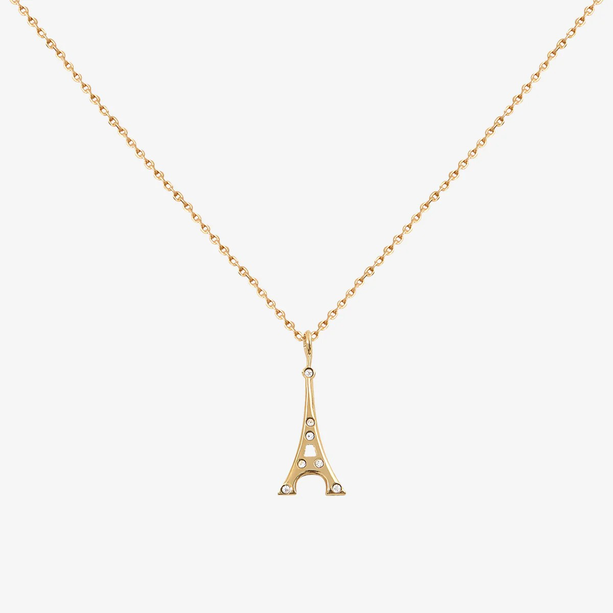 Caroline Najman - Sparkling Crystal Necklace - Eiffel Tower