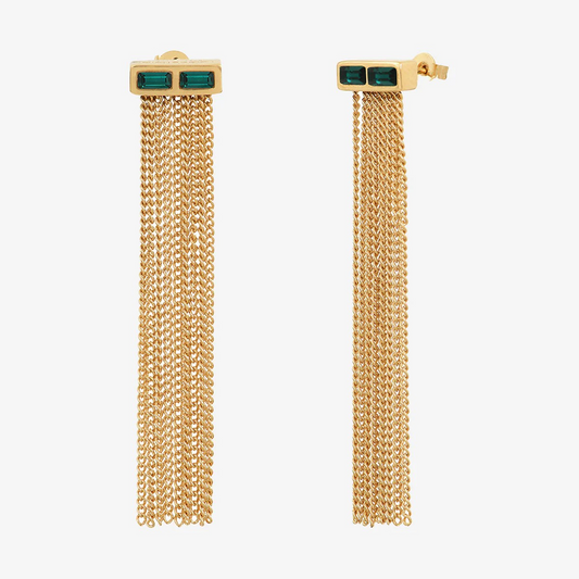 Caroline Najman - Vertu Gold & Emerald Earrings