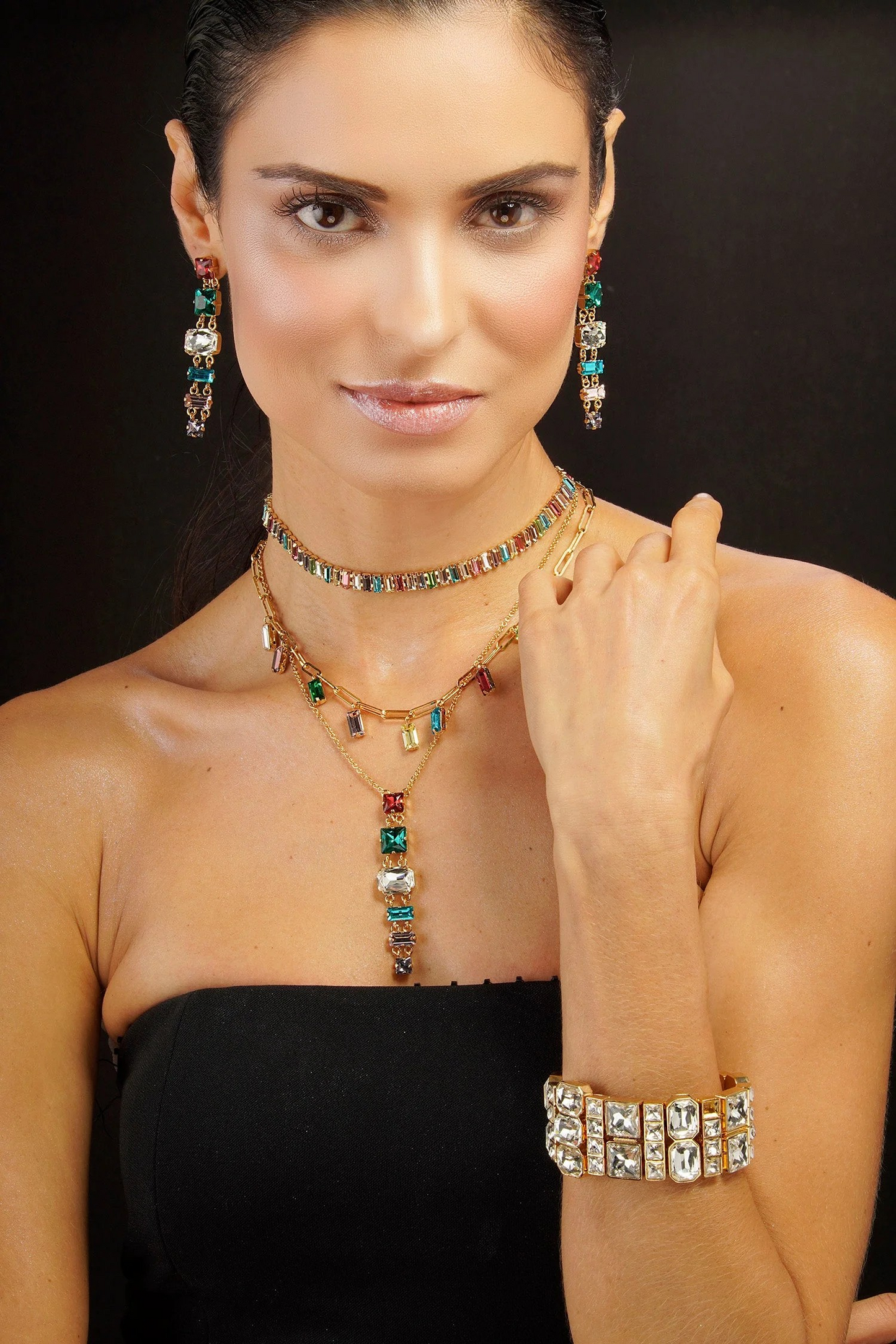 Cristina Sabatini Jewelry - Ariana Drop Necklace - Gold