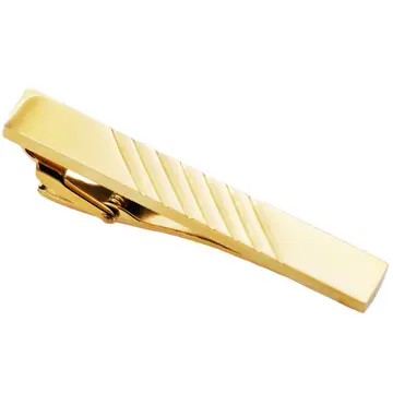 Blackjack Men's Jewelry - Gold Stainless Steel Tie Clip