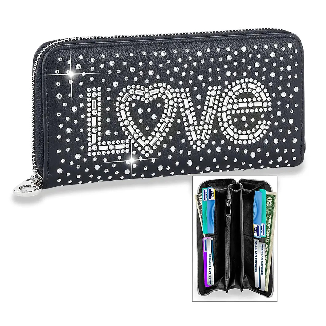 Handbag Express - Bling Love Rhinestone Wallet