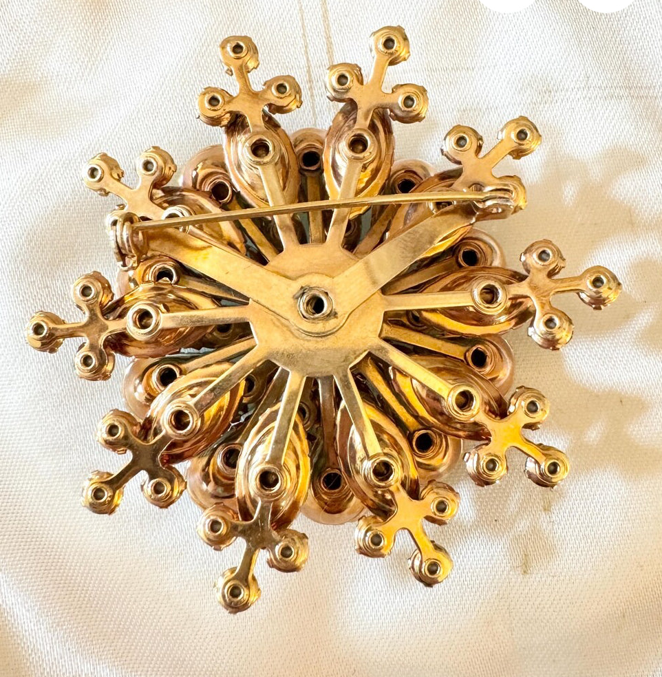 Vintage - Vintage 1950’s Blue Rhinestone Brooch