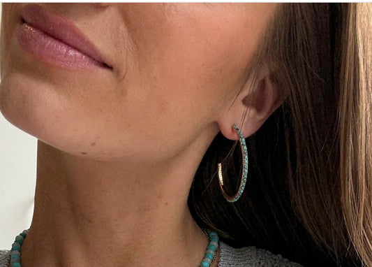 Baublebar - Nina Turquoise Hoop Earring