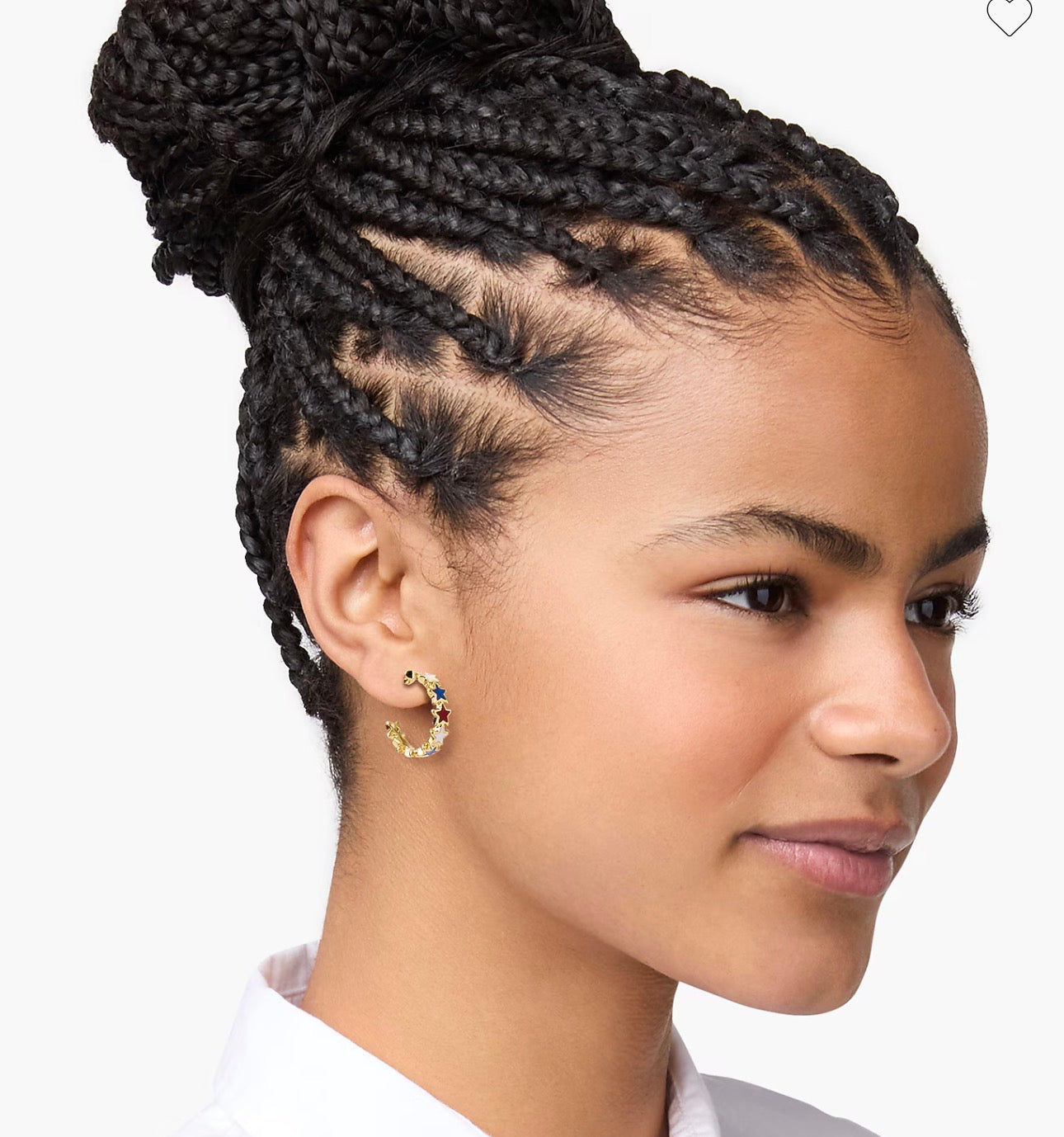 J Crew - Patriotic Star Hoops - Red White and Blue
