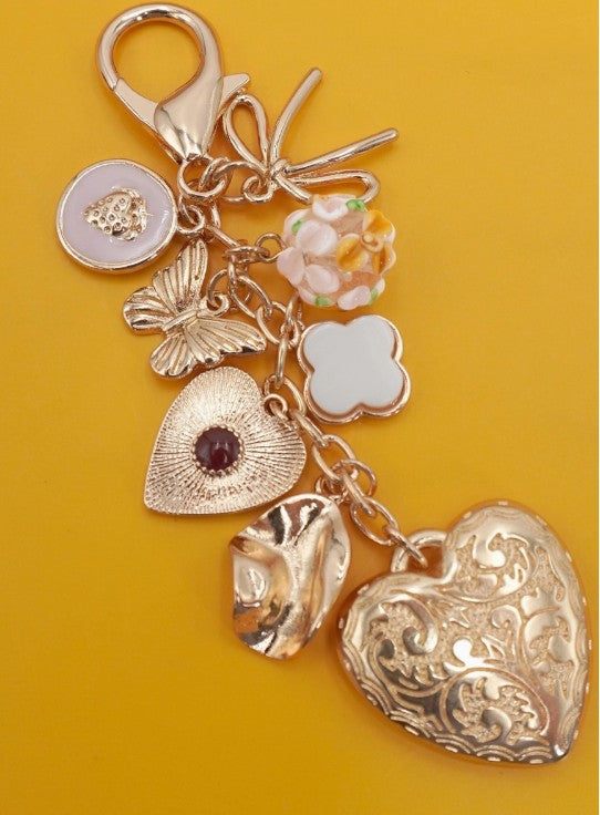 JOSSlyn - Bag Charm - Heart/Butterfly