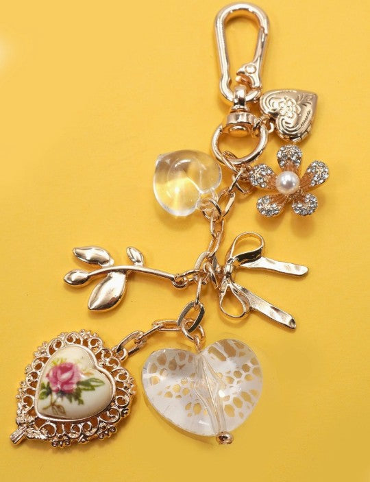 JOSSlyn - Porcelain Heart Bag Charm