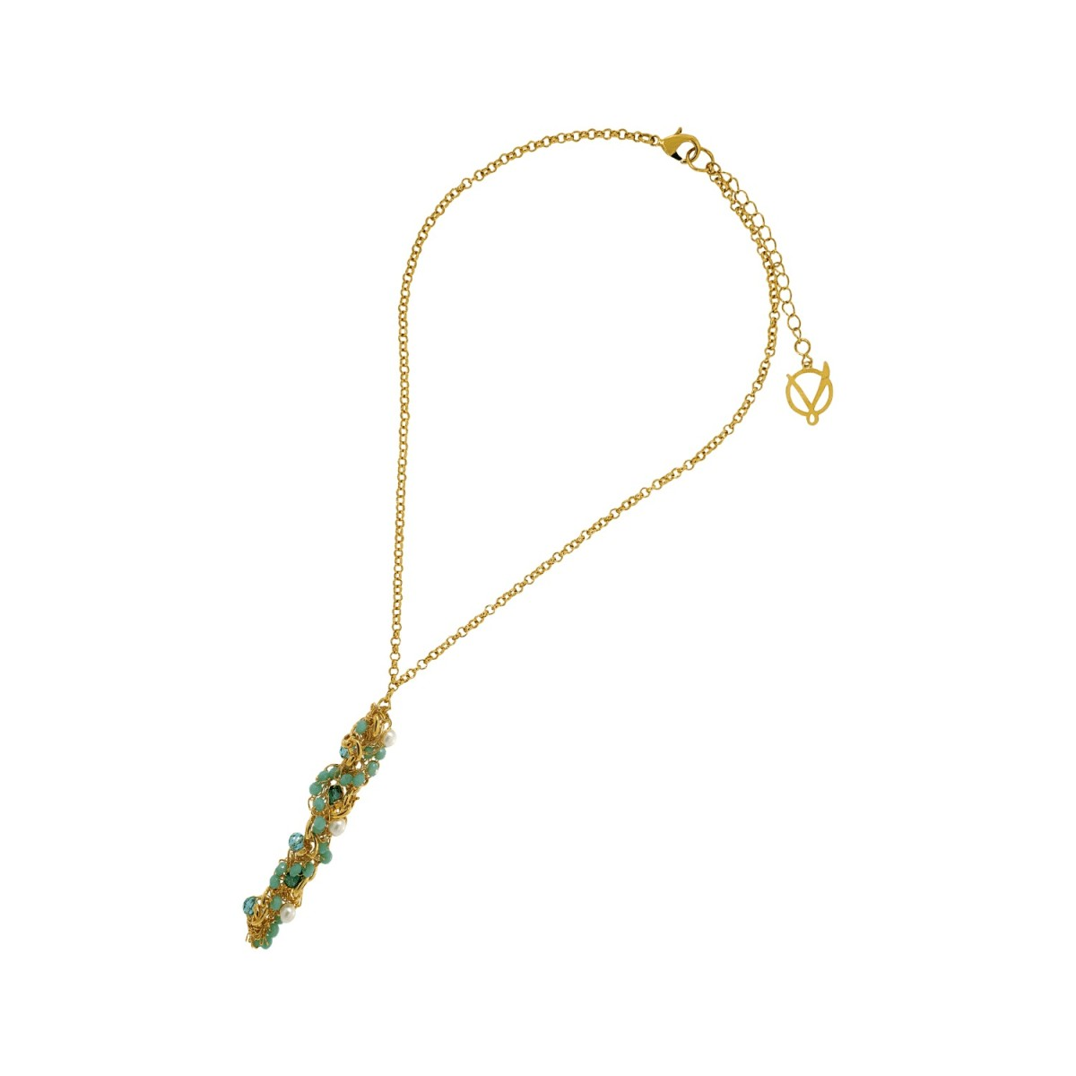 Lavish by Tricia Milaneze - Ocean Teal Mix Hera Pendant Necklace