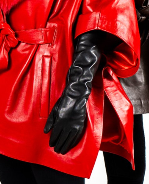 Mitchie's - Black Leather Long Elbow Glove