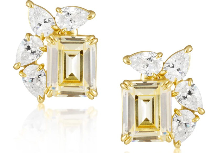 Sahira Jewelry Design - Marquise Sunburst Earrings