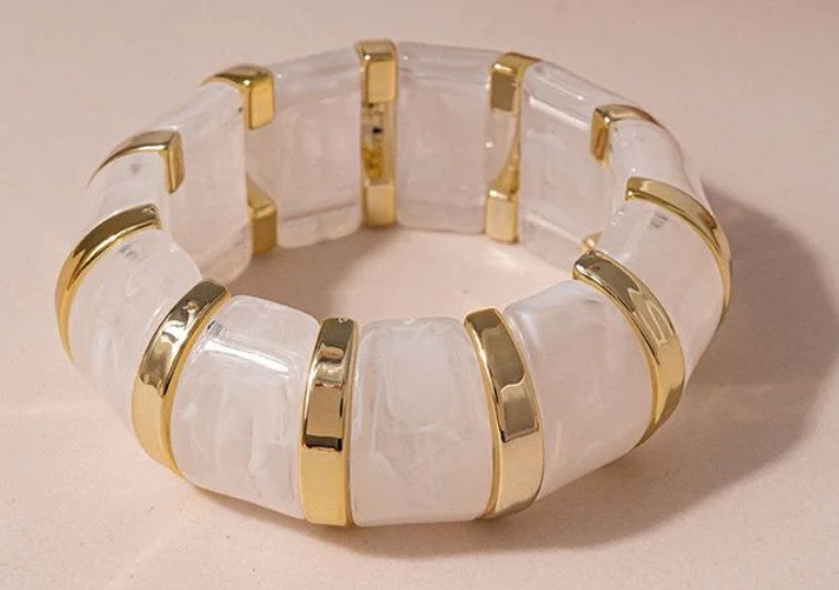 Sahira Jewelry Design - Verona Bangle - White