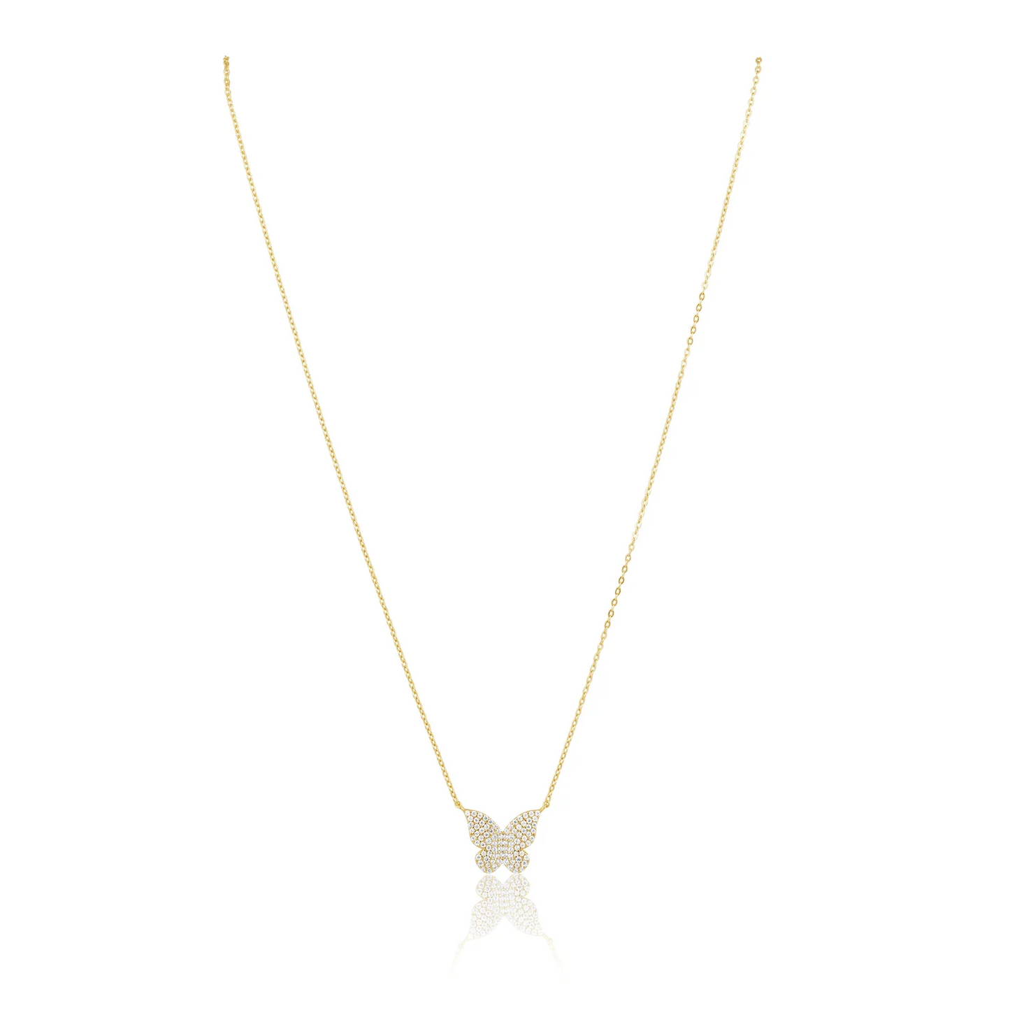 Sahira Jewelry Design - Elsie Pave Butterfly Necklace