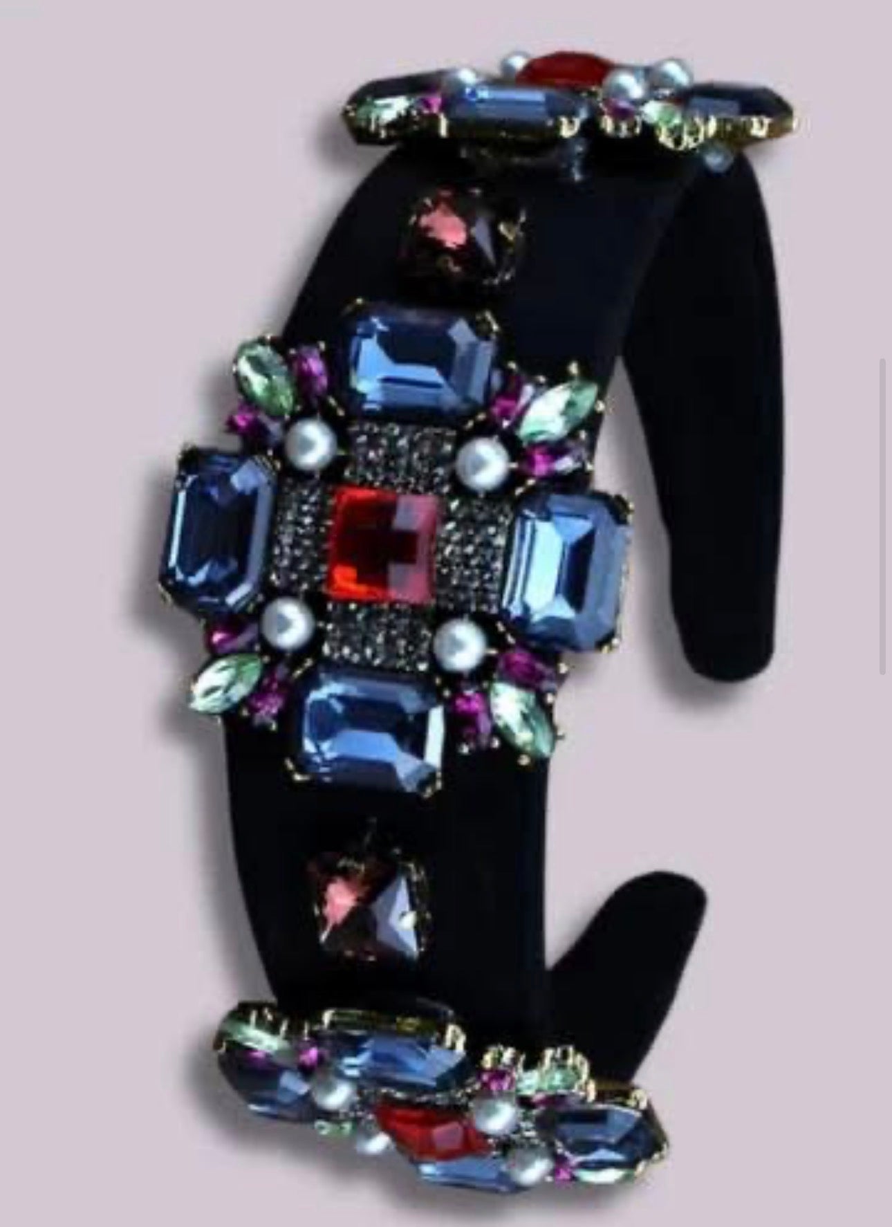 Kingdom Couture - Elegant Crystal Headband - Black