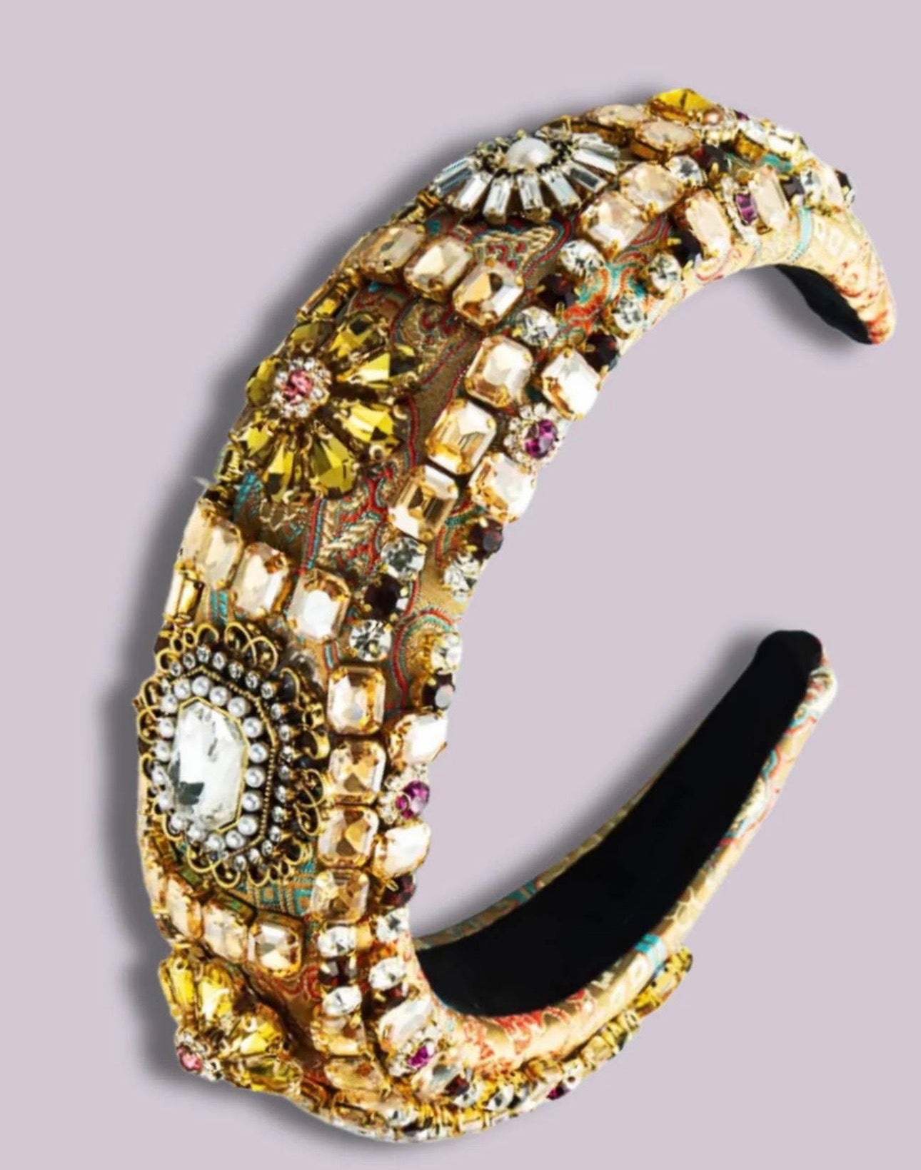 Kingdom Couture - Elegant Crystal Headband - Gold