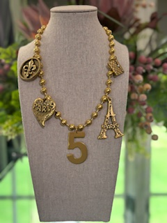 Yochi NY - Paris & Chanel No 5 Beaded Necklace