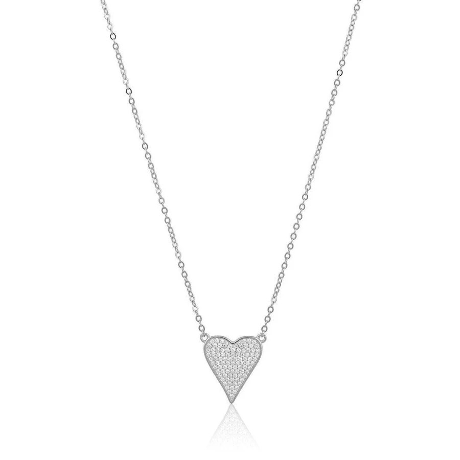 Sahira Jewelry Design - Audrey Heart Necklace - Silver