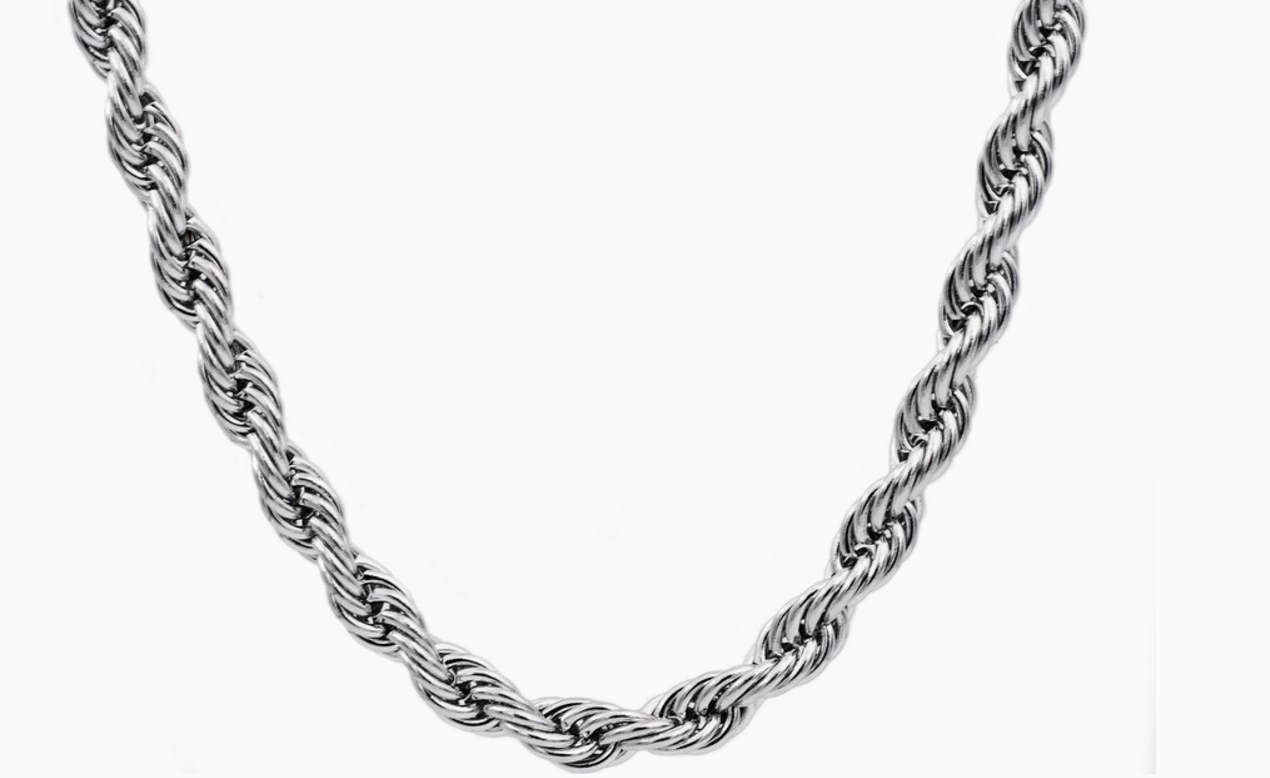 Blackjack Men's Jewelry - Stainless Steel Rope Chain