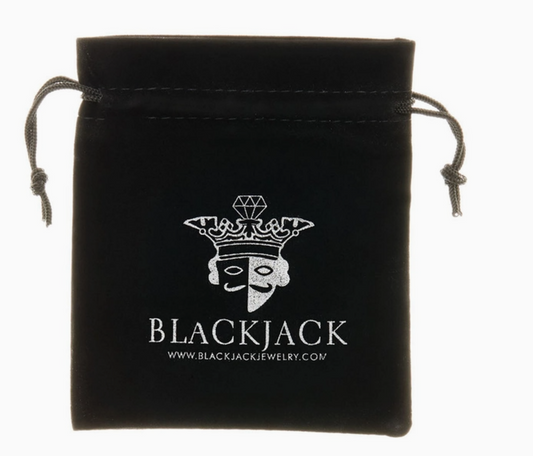 Blackjack Men's Jewelry - Black & Gold Leather Bracelet