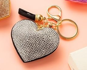 Kingdom Couture - Bling Rhinestone Heart Shape Keychains
