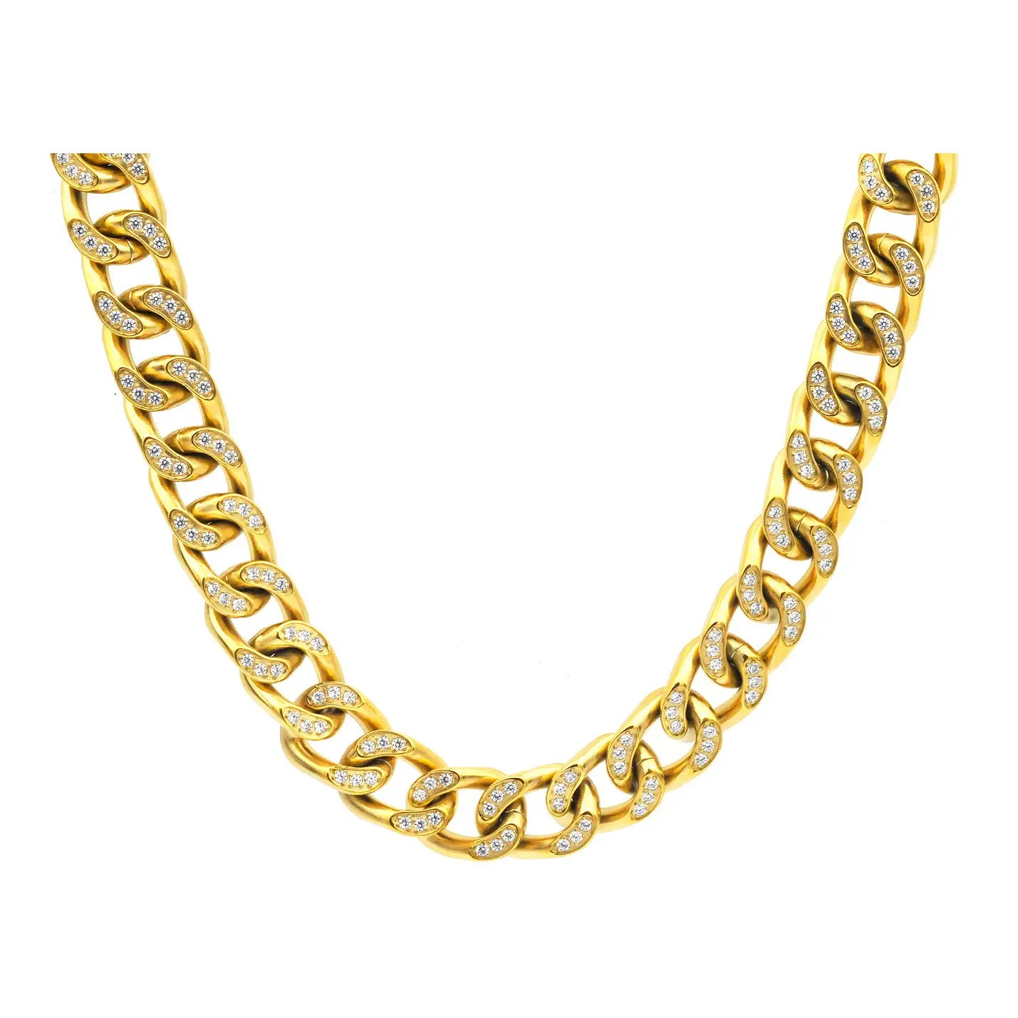 Blackjack Men's Jewelry - Gold Stainless Steel Curb Link Chain Necklace