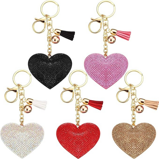 Kingdom Couture - Bling Rhinestone Heart Shape Keychains