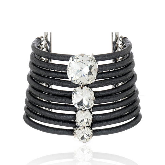 Cristina Sabatini Jewelry - Diamondize Leather Bracelet