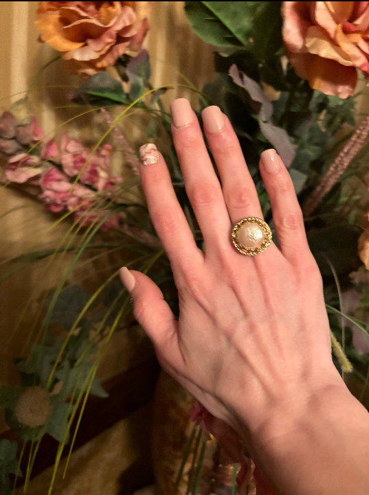 Erin Knight Designs - Vintage Miriam Haskell Pearl Ring