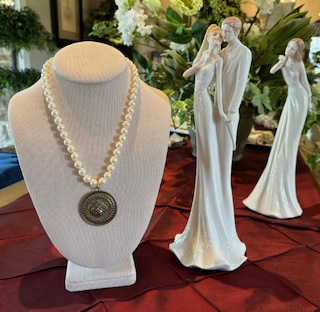 Erin Knight Designs - Vintage Pearl & Marcasite Pendant Necklace