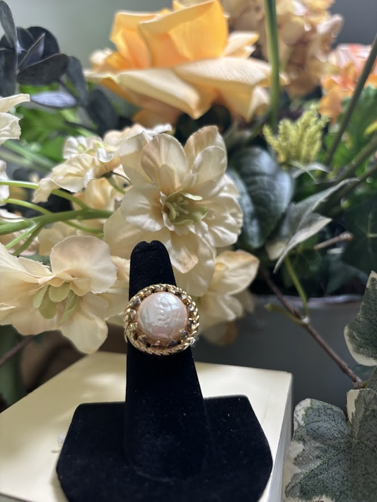Erin Knight Designs - Vintage Miriam Haskell Pearl Ring