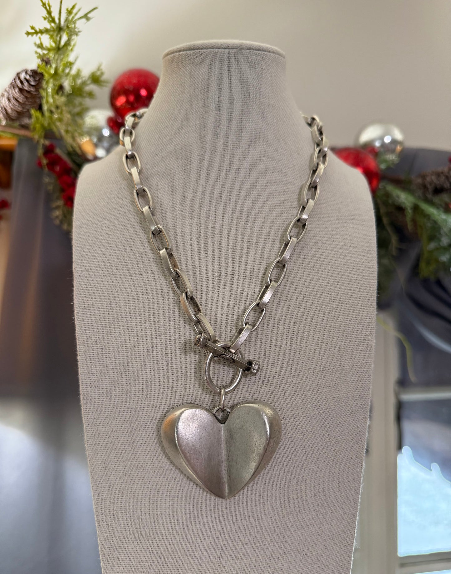 Yochi NY - Silver “Corazon” Necklace