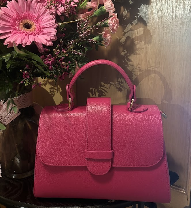 German Fuentes - Fuchsia Leather Handbag