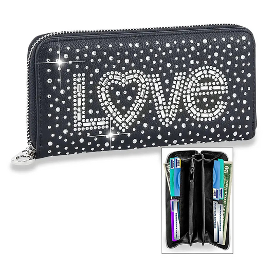 Handbag Express - Bling Love Rhinestone Wallet