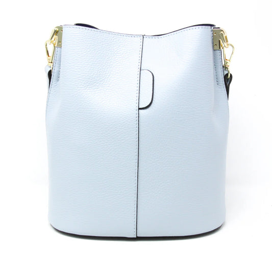 German Fuentes - Light Blue Leather Bucket Bag