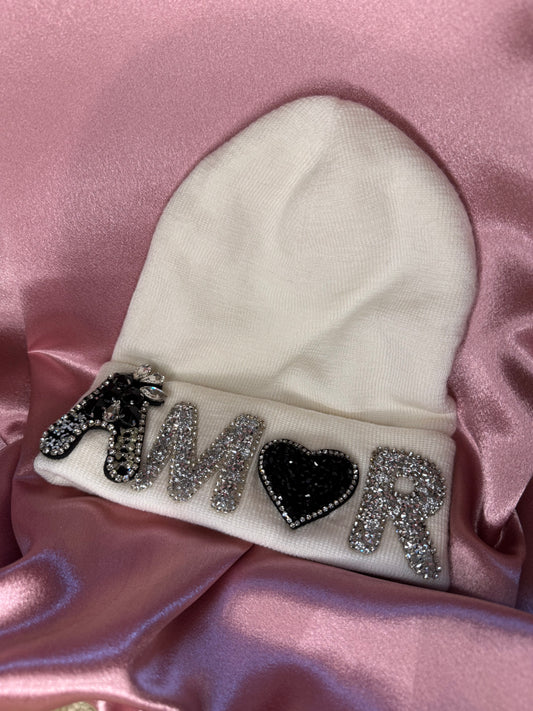 REGINA - White Cashmere Amor Beanie