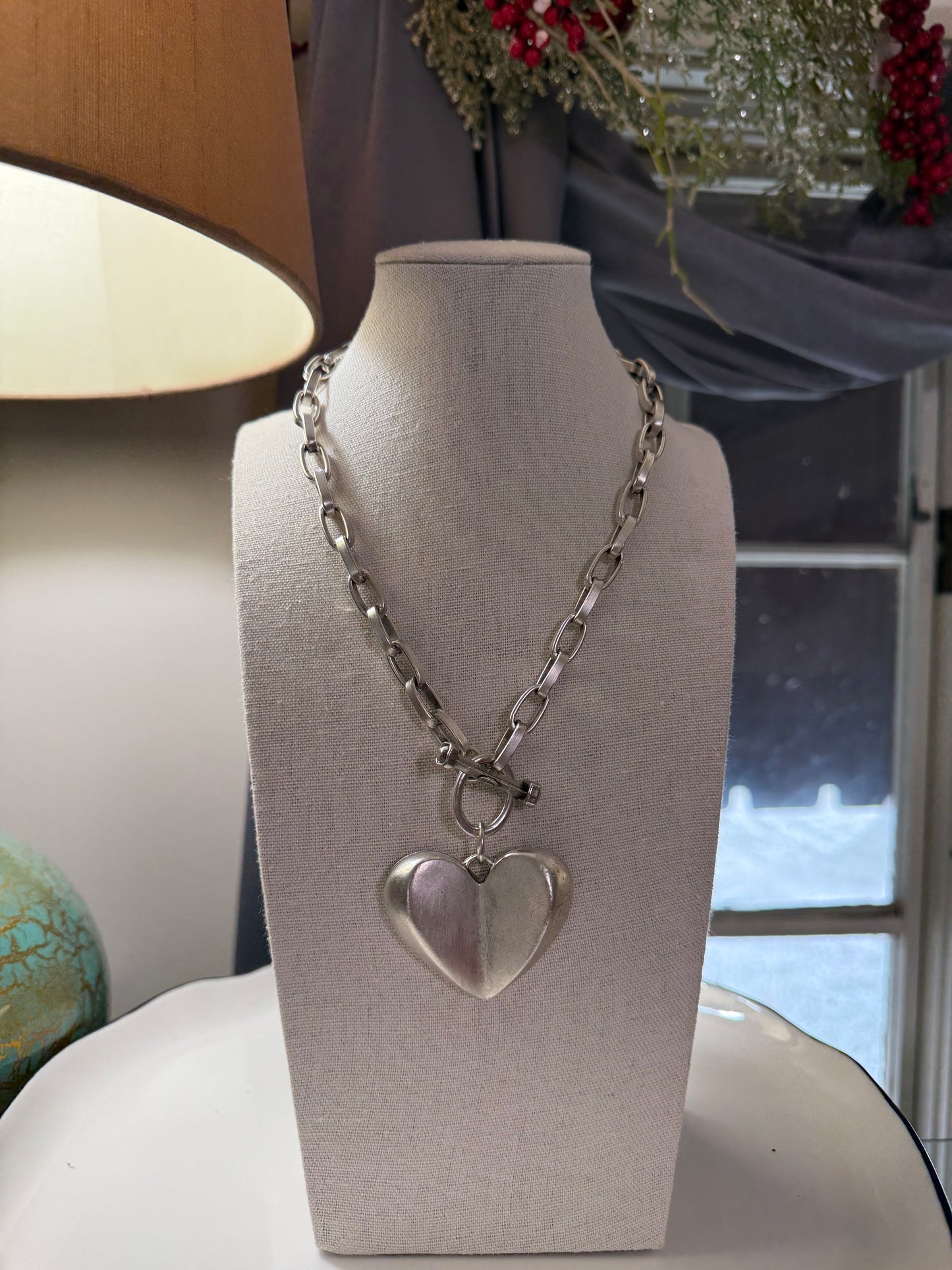 Yochi NY - Silver “Corazon” Necklace