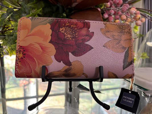 Kingdom Couture - VLD Designs - Mauve & Yellow Floral Wallet