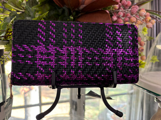 Kingdom Couture - VLD Designs - Black and Purple Metallic Wallet