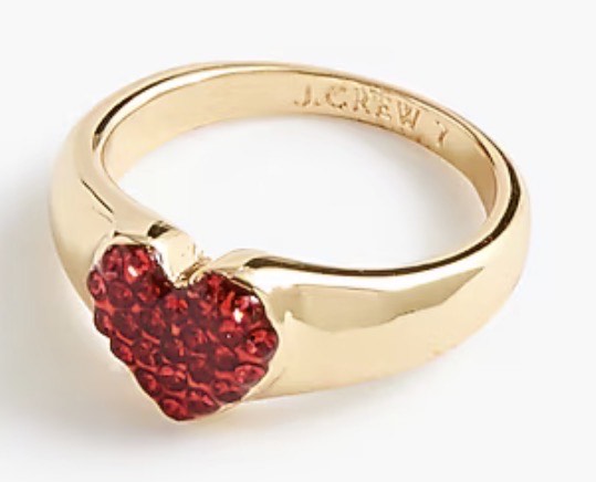 J Crew Heart Ring