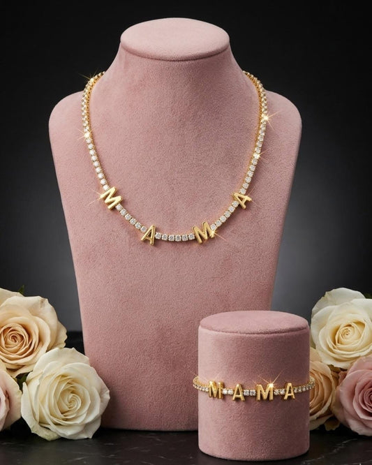 Kingdom Couture - CZ Mama Bracelet - Gold