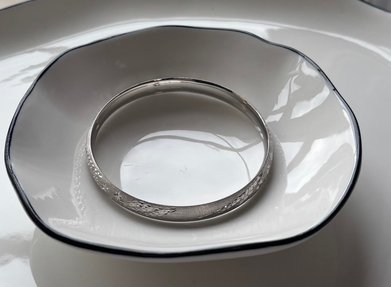 Kingdom Couture - Silver Bangle Bracelet