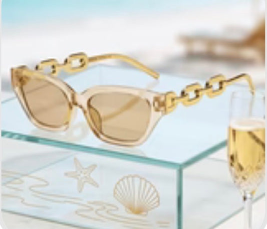 Kingdom Couture - Light Brown Tint Link Sunglasses