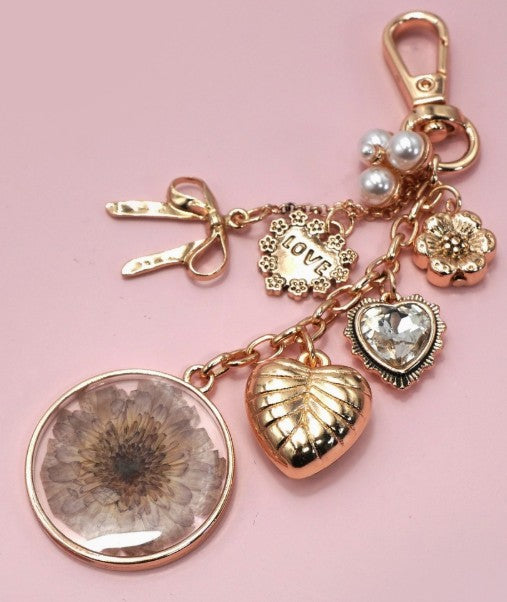 JOSSlyn - Dried Flower LOVE Bag Charm