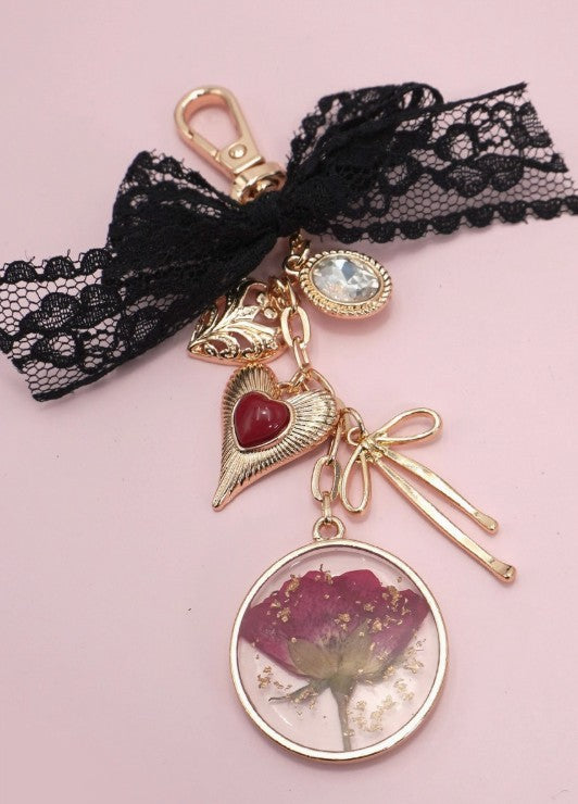 JOSSlyn - Dried Flower/Lace Bag Charm