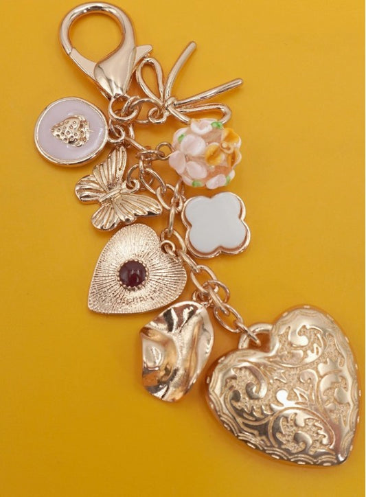 JOSSlyn - Bag Charm - Heart/Butterfly