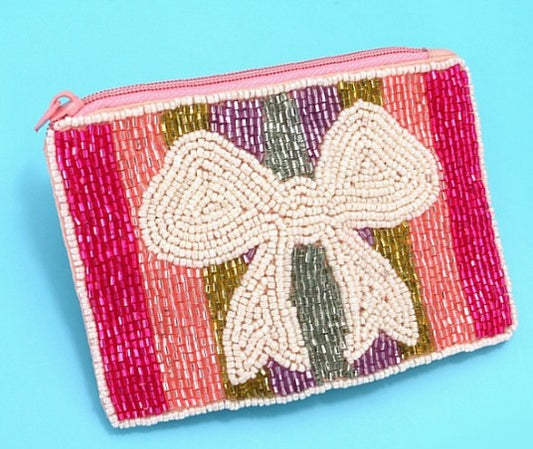 JOSSlyn - Rainbow Beaded Coin Purse - MultiColor