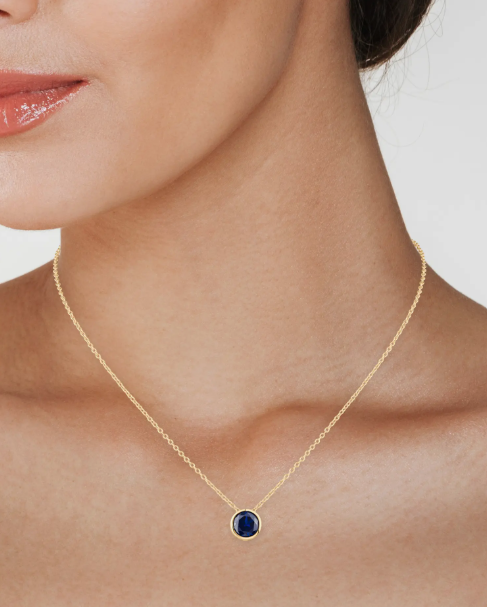 Kenneth Jay Lane - Sapphire CZ Pendant Necklace
