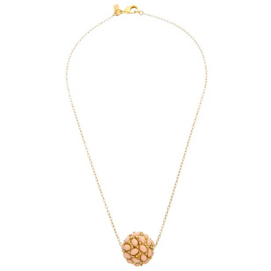 Kenneth Jay Lane - Angelskin Cabochon Floating Ball Pendant Necklace