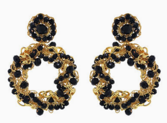 Lavish by Tricia Milaneze - Black and Gold Hera Earrings