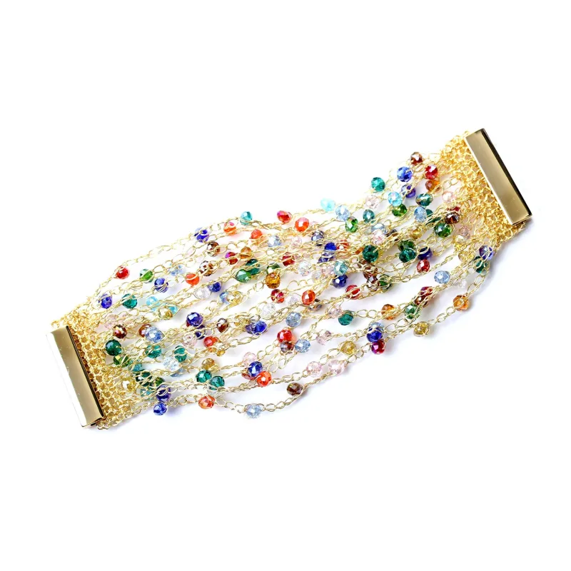 Lavish by Tricia Milaneze - Multi Color and Gold Multi String Bracelet