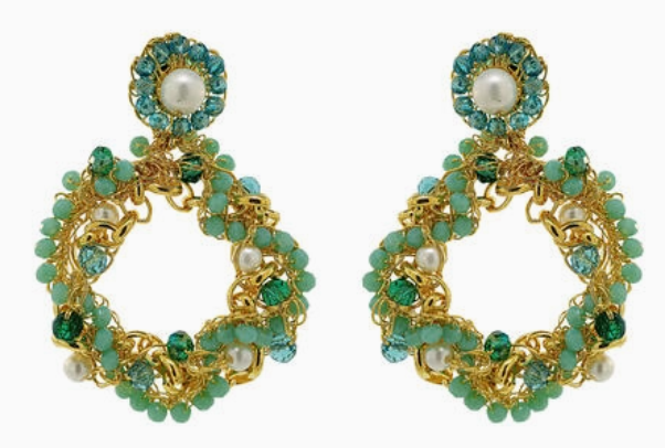 Lavish by Tricia Milaneze - Ocean Teal Mix Hera Earrings