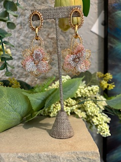 Lavish by Tricia Milaneze - Trio Gold Rose Link Earrings